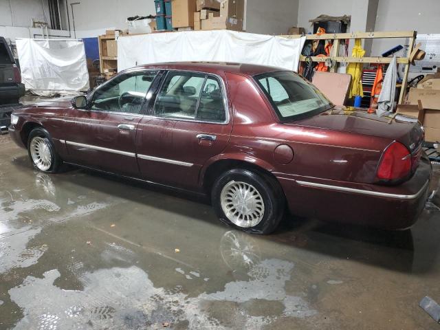 2MEFM75W71X686477 - 2001 MERCURY GRAND MARQ LS MAROON photo 2