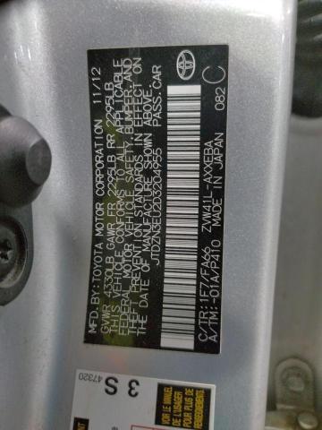 JTDZN3EU2D3204955 - 2013 TOYOTA PRIUS V SILVER photo 12