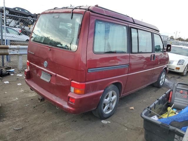 WV2NB47061H109547 - 2001 VOLKSWAGEN EUROVAN MV MAROON photo 3