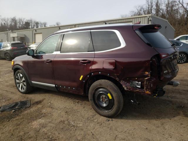 5XYP3DHC5MG171452 - 2021 KIA TELLURIDE EX BURGUNDY photo 2