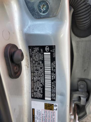 JTDKB20U457006299 - 2005 TOYOTA PRIUS SILVER photo 12