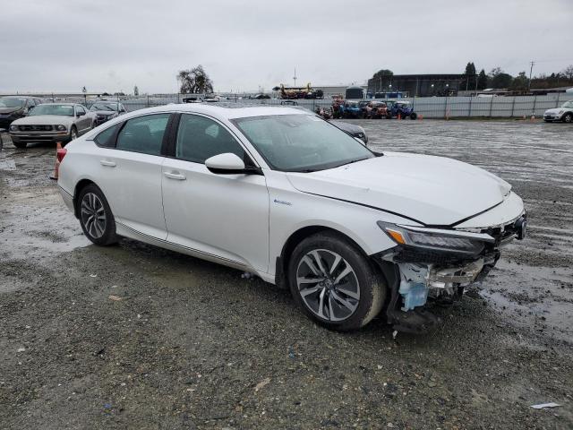 1HGCV3F41MA007230 - 2021 HONDA ACCORD HYBRID EX WHITE photo 4