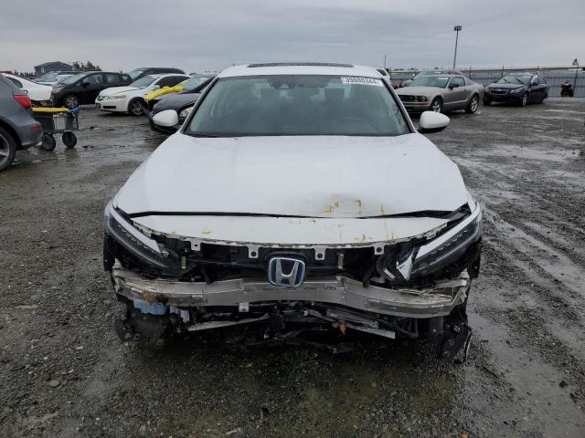 1HGCV3F41MA007230 - 2021 HONDA ACCORD HYBRID EX WHITE photo 5