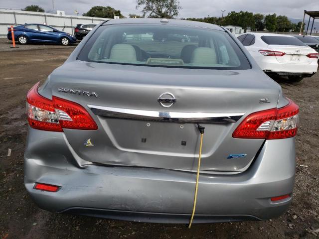 3N1AB7AP8DL655098 - 2013 NISSAN SENTRA S GRAY photo 6