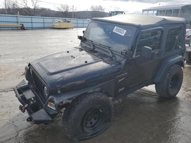 1J4FA49S22P757649 - 2002 JEEP WRANGLER / SPORT BLACK photo 1