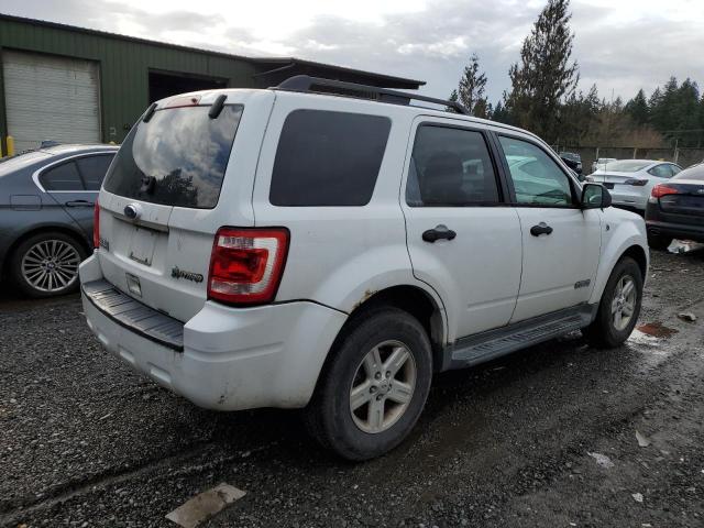 1FMCU59H28KB49383 - 2008 FORD ESCAPE HEV WHITE photo 3