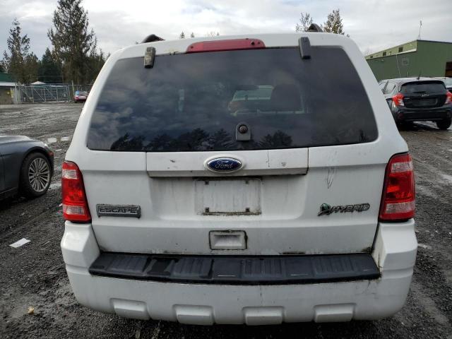 1FMCU59H28KB49383 - 2008 FORD ESCAPE HEV WHITE photo 6