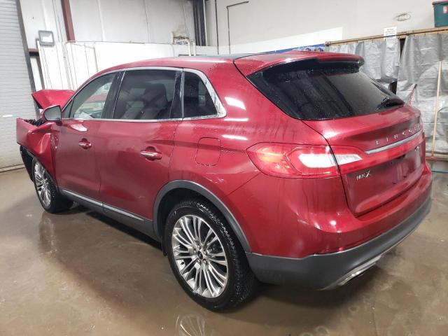 2LMTJ8LR5GBL49697 - 2016 LINCOLN MKX RESERVE RED photo 2