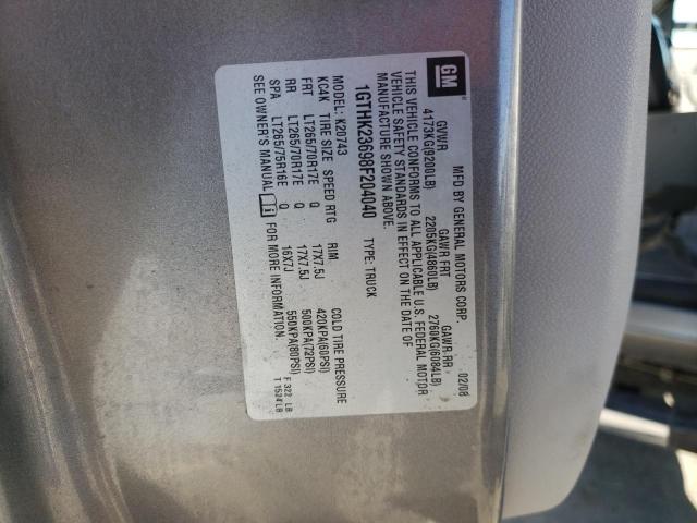 1GTHK23698F204040 - 2008 GMC SIERRA K2500 HEAVY DUTY GRAY photo 12