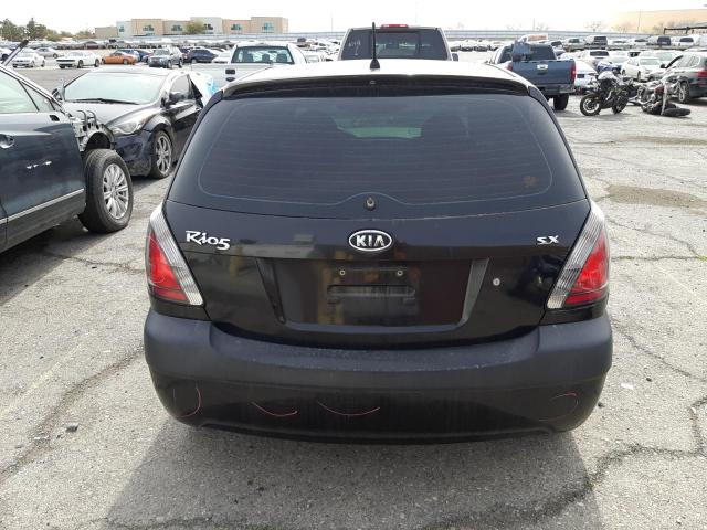 KNADE163376195266 - 2007 KIA RIO 5 SX BLACK photo 6