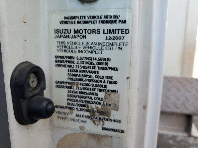 JALC4W16087005465 - 2008 ISUZU NPR WHITE photo 12