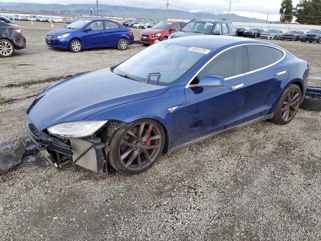 5YJSA1E47FF119116 - 2015 TESLA MODEL S ლურჯი ფოტო 1