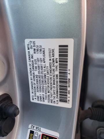 2HKRM4H55CH615086 - 2012 HONDA CR-V EX SILVER photo 13