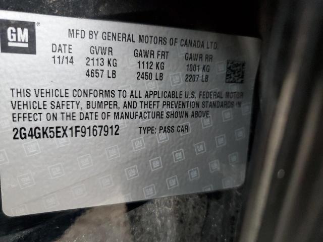 2G4GK5EX1F9167912 - 2015 BUICK REGAL 黑色 照片 12