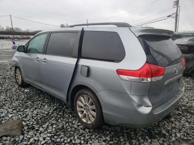 5TDDK3DC1BS002664 - 2011 TOYOTA SIENNA XLE BLUE photo 2