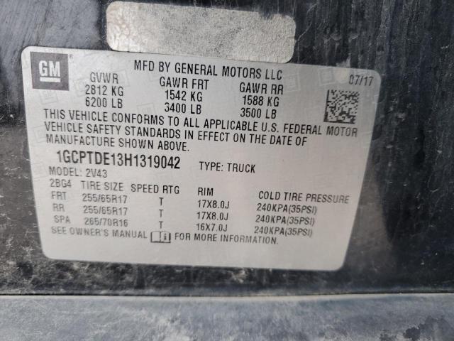 1GCPTDE13H1319042 - 2017 CHEVROLET COLORADO Z71 TWO TONE photo 12