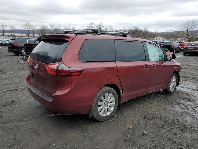 5TDJK3DC1FS108816 - 2015 TOYOTA SIENNA LE RED photo 3