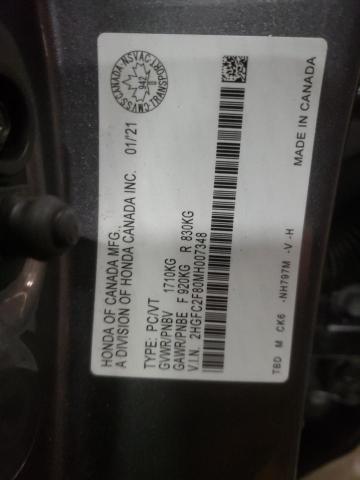 2HGFC2F80MH007348 - 2021 HONDA CIVIC SPORT 石墨色 照片 13