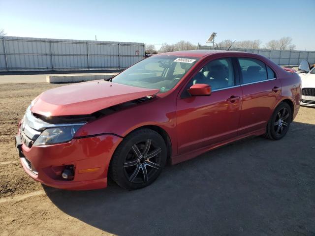 3FAHP0KC3AR421255 - 2010 FORD FUSION SPORT RED photo 1