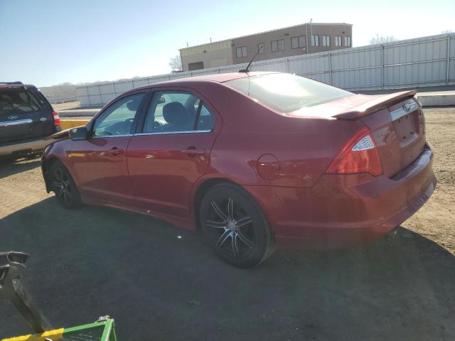 3FAHP0KC3AR421255 - 2010 FORD FUSION SPORT RED photo 2