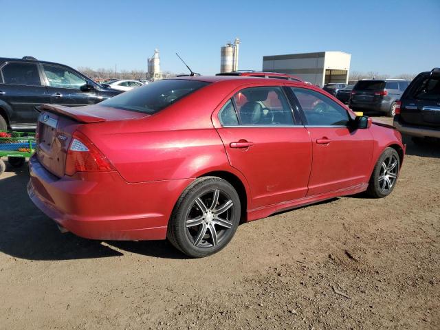 3FAHP0KC3AR421255 - 2010 FORD FUSION SPORT RED photo 3