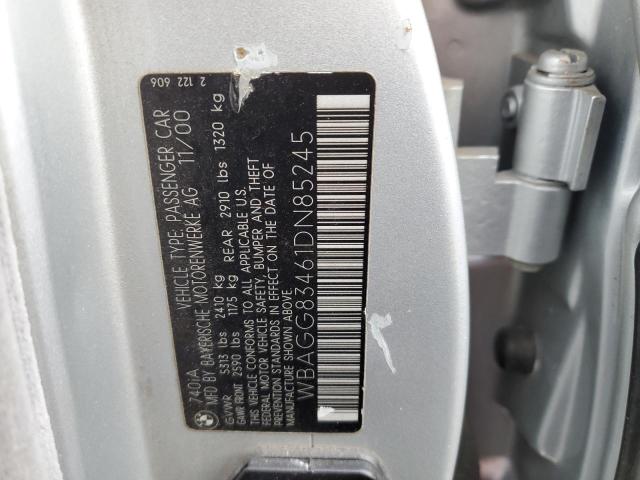 WBAGG83461DN85245 - 2001 BMW 740 I AUTOMATIC SILVER photo 12