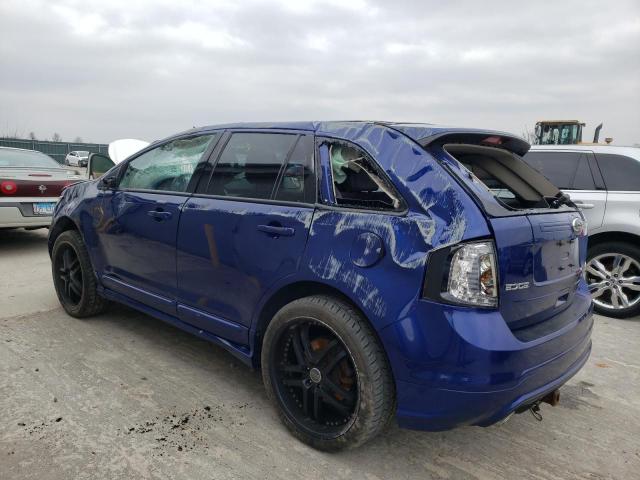 2FMDK4AK4DBB05479 - 2013 FORD EDGE SPORT BLUE photo 2