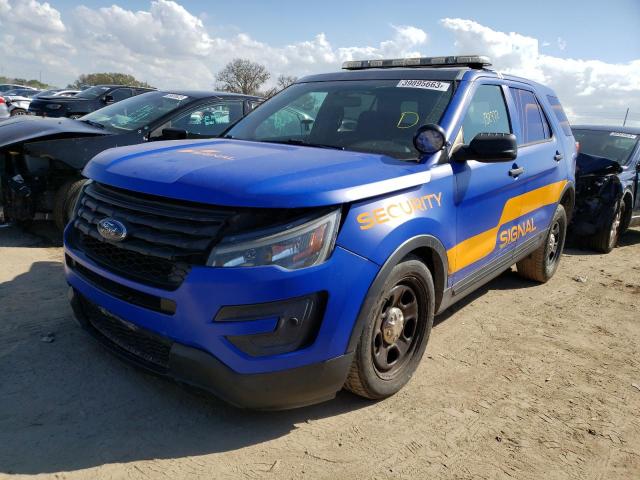 1FM5K8AR5HGB33685 - 2017 FORD EXPLORER POLICE INTERCEPTOR BLUE photo 1