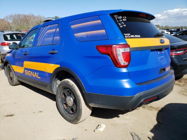 1FM5K8AR5HGB33685 - 2017 FORD EXPLORER POLICE INTERCEPTOR BLUE photo 2