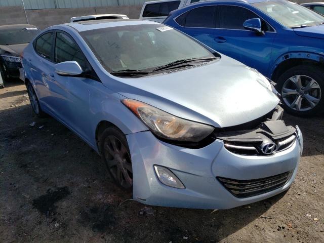 KMHDH4AE3CU253169 - 2012 HYUNDAI ELANTRA GLS TURQUOISE photo 4