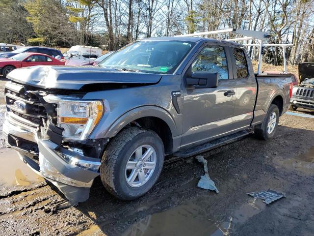 1FTEX1EP1MFD03076 - 2021 FORD F150 SUPER CAB GRAY photo 1