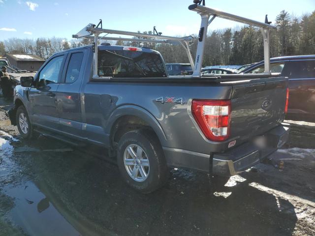 1FTEX1EP1MFD03076 - 2021 FORD F150 SUPER CAB GRAY photo 2