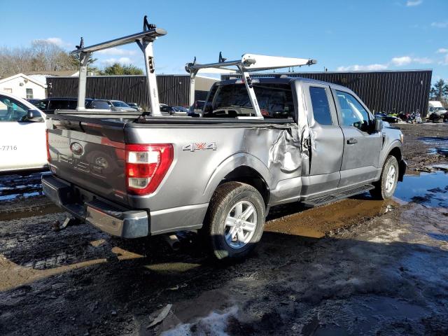 1FTEX1EP1MFD03076 - 2021 FORD F150 SUPER CAB GRAY photo 3