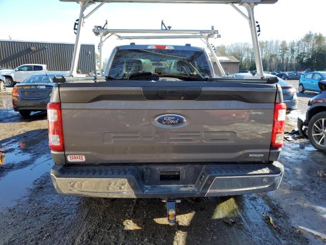 1FTEX1EP1MFD03076 - 2021 FORD F150 SUPER CAB GRAY photo 6