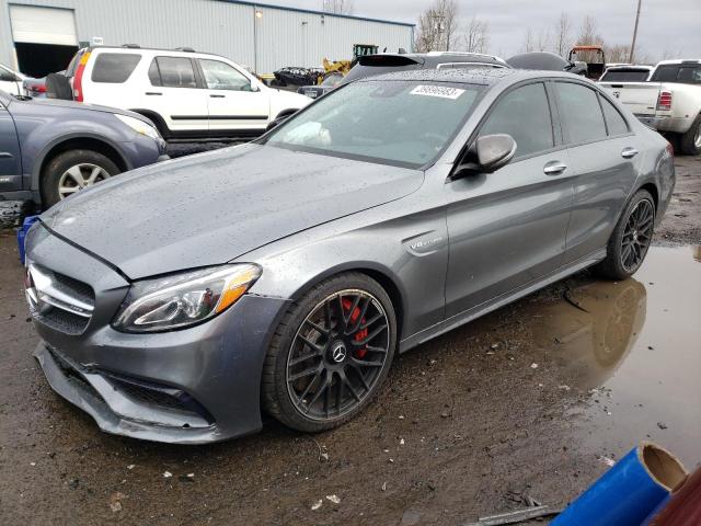 55SWF8HB7HU186340 - 2017 MERCEDES-BENZ C 63 AMG-S GRAY photo 1