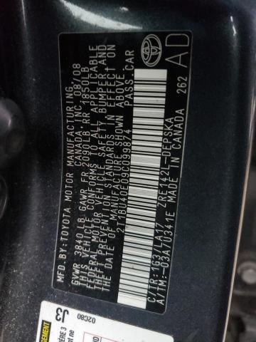 2T1BU40E09C099874 - 2009 TOYOTA COROLLA BASE 灰色 照片 12