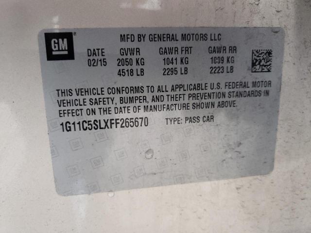 1G11C5SLXFF265670 - 2015 CHEVROLET MALIBU 1LT TAN photo 12