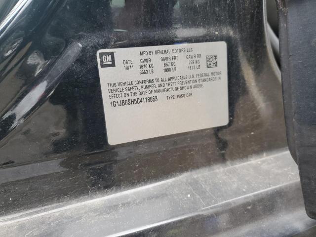 1G1JB6SH5C4118863 - 2012 CHEVROLET SONIC LS 黑色 照片 12