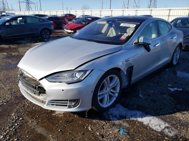 5YJSA1E28FF114618 - 2015 TESLA MODEL S Արծաթագույն լուսանկար 1