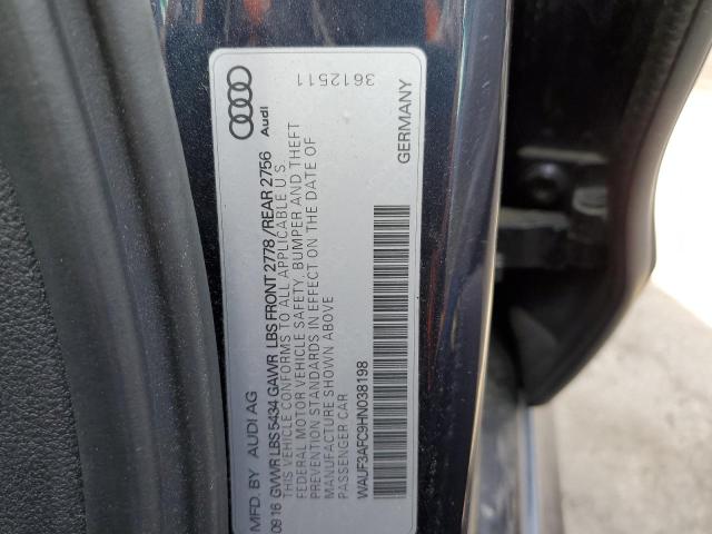 WAUF3AFC9HN038198 - 2017 AUDI A6 COMPETITION PRESTIGE BLACK photo 12