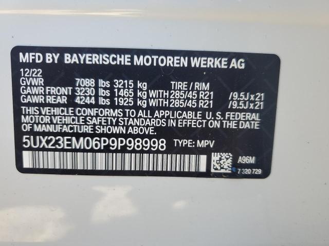 5UX23EM06P9P98998 - 2023 BMW X7 XDRIVE40I WHITE photo 13
