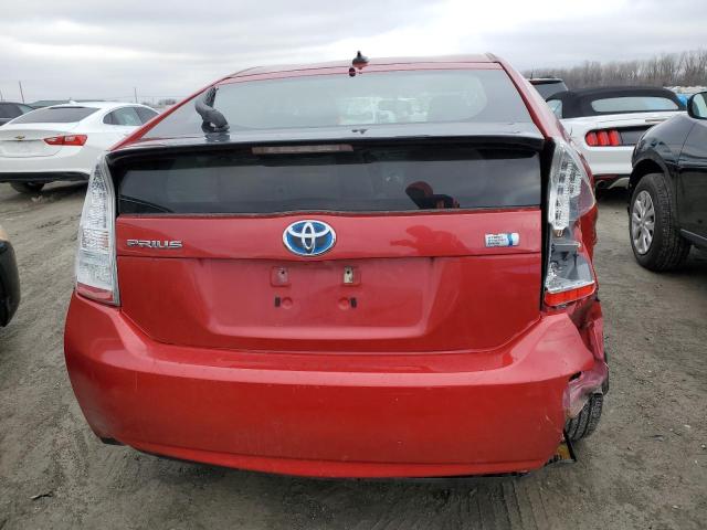 JTDKN3DU5B5298155 - 2011 TOYOTA PRIUS RED photo 6