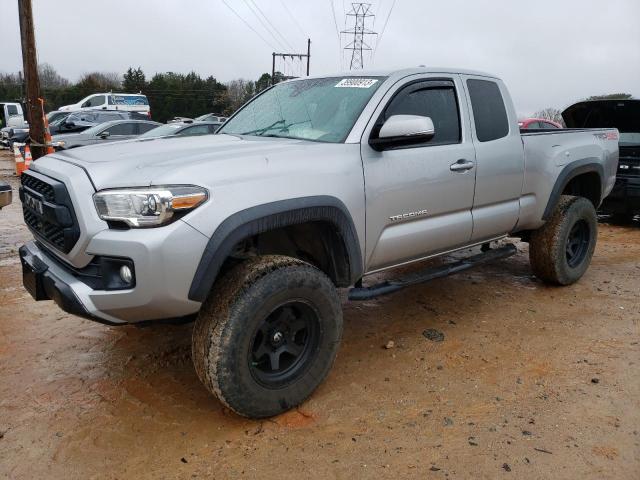 5TFSZ5AN6JX164870 - 2018 TOYOTA TACOMA ACCESS CAB SILVER photo 1