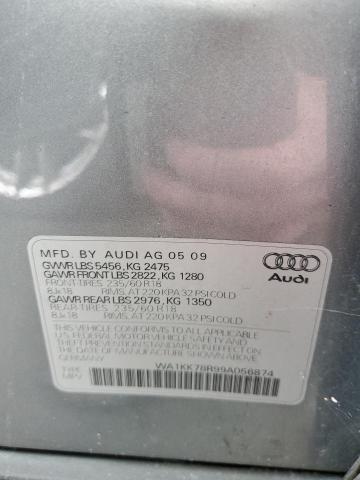 WA1KK78R99A056874 - 2009 AUDI Q5 3.2 GRAY photo 13