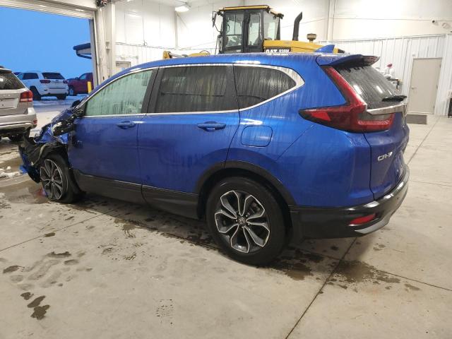 7FARW2H84ME020940 - 2021 HONDA CR-V EXL BLUE photo 2