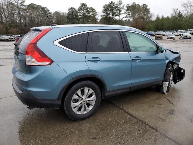 2HKRM3H74EH527046 - 2014 HONDA CR-V EXL BLUE photo 3