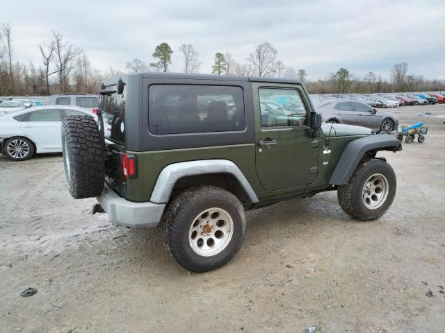 1J4FA24199L750718 - 2009 JEEP WRANGLER X GREEN photo 3