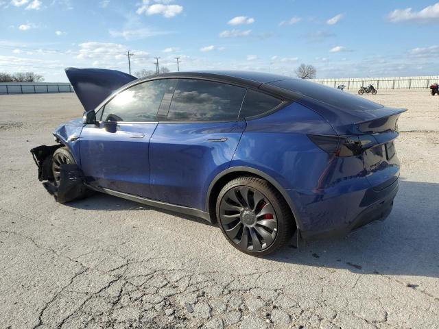 7SAYGDEF7NF520582 - 2022 TESLA MODEL Y BLUE photo 2