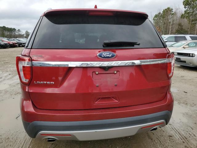 1FM5K7F81HGC23460 - 2017 FORD EXPLORER LIMITED RED photo 6