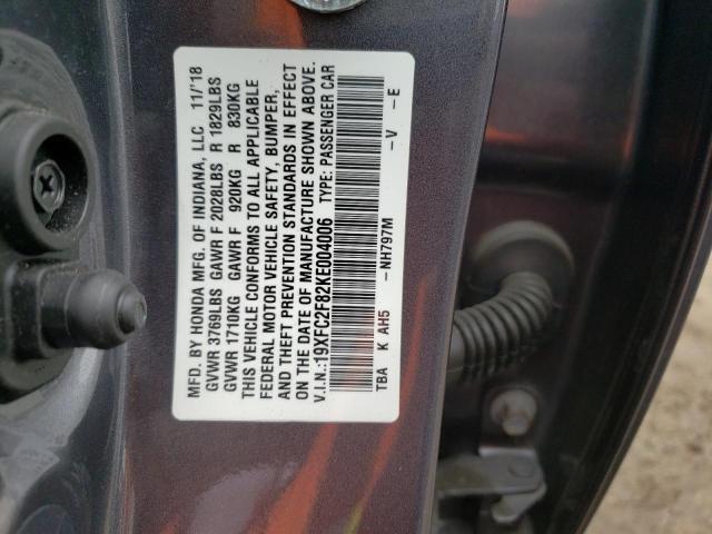 19XFC2F82KE004006 - 2019 HONDA CIVIC SPORT 灰色 照片 12